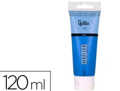 Peinture acrylique liderpapel tube en plastique de 120 ml coloris bleu