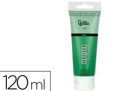 Peinture acrylique liderpapel tube en plastique de 120 ml coloris vert