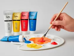 Peinture acrylique liderpapel tube en plastique de 120 ml coloris bleu marine