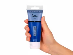 Peinture acrylique liderpapel tube en plastique de 120 ml coloris bleu marine