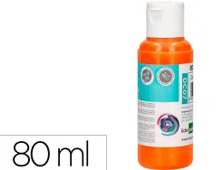 Peinture acrylique liderpapel coloris orange bouteille 80ml