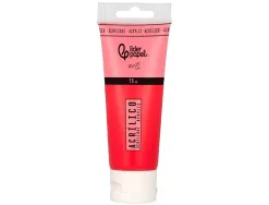 Peinture acrylique liderpapel boite de 6 tubes en plastique 75 ml coloris standards