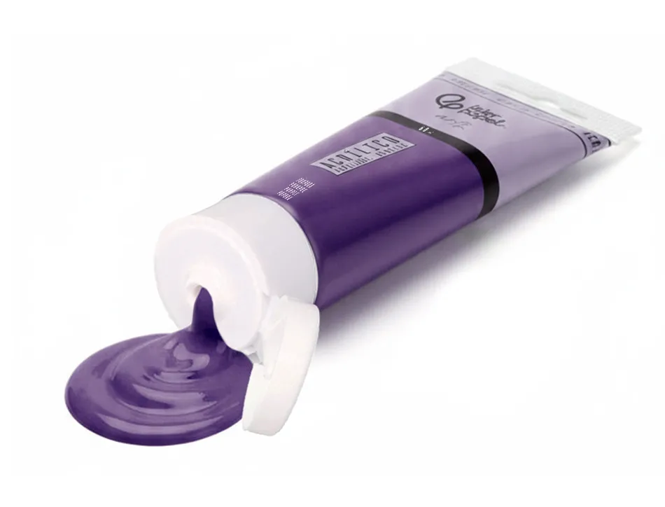 Peinture acrylique liderpapel tube en plastique de 60 ml coloris pourpre