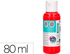 Peinture acrylique liderpapel coloris rouge bouteille 80ml