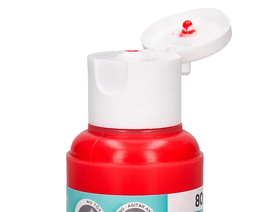 Peinture acrylique liderpapel coloris rouge bouteille 80ml
