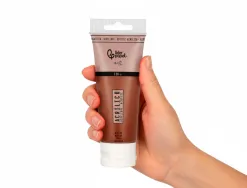 Peinture acrylique liderpapel tube en plastique de 120 ml coloris marron