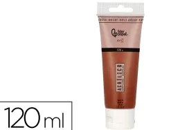 Peinture acrylique liderpapel tube en plastique de 120 ml coloris marron