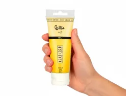 Peinture acrylique liderpapel tube en plastique de 120 ml coloris jaune