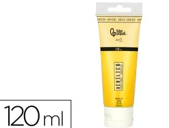Peinture acrylique liderpapel tube en plastique de 120 ml coloris jaune