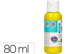 Peinture acrylique liderpapel coloris jaune bouteille 80ml