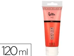 Peinture acrylique liderpapel tube en plastique de 120 ml coloris rouge vermillon