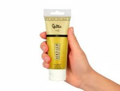 Peinture acrylique liderpapel tube en plastique de 120 ml coloris ocre jaune