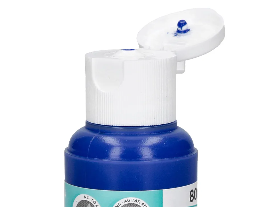 Peinture acrylique liderpapel coloris bleu outremer bouteille 80ml