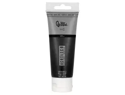 Peinture acrylique liderpapel tube en plastique de 120 ml coloris noir d ivoire