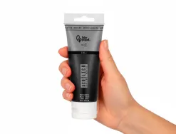 Peinture acrylique liderpapel tube en plastique de 120 ml coloris noir d ivoire
