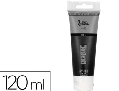Peinture acrylique liderpapel tube en plastique de 120 ml coloris noir d ivoire
