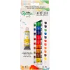 Peinture acrylique liderpapel boite de12 tubes en aluminium 12 ml coloris assortis