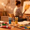 Peinture acrylique liderpapel tube en plastique de 60 ml coloris magenta