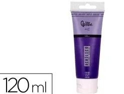 Peinture acrylique liderpapel tube en plastique de 120 ml coloris pourpre