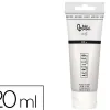 Peinture acrylique liderpapel tube en plastique de 120 ml coloris blanc titane