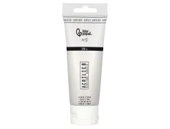 Peinture acrylique liderpapel tube en plastique de 120 ml coloris blanc titane
