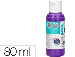 Peinture acrylique liderpapel coloris violet bouteille 80ml