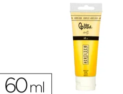 Peinture acrylique liderpapel tube en plastique de 60 ml coloris jaune
