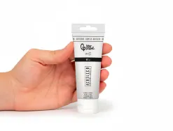 Peinture acrylique liderpapel tube en plastique de 60 ml coloris blanc titane