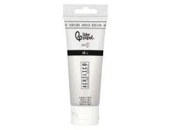 Peinture acrylique liderpapel tube en plastique de 60 ml coloris blanc titane