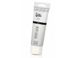 Peinture acrylique liderpapel tube en plastique de 60 ml coloris blanc titane