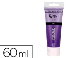 Peinture acrylique liderpapel tube en plastique de 60 ml coloris violet