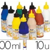 Peinture acrylique pebeo acrylcolor indélébile couvrante brillante tous supports assortimeent 10 flacons 500ml