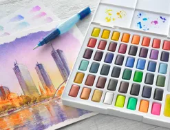 Peinture aquarelle faber castell boite de 24