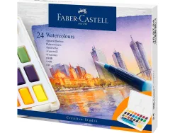 Peinture aquarelle faber castell boite de 24