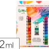 Peinture aquarelle liderpapel boite de 24 tubes en aluminium de 12 ml coloris assortis