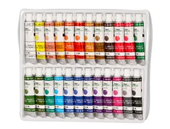 Peinture aquarelle liderpapel boite de 24 tubes en aluminium de 12 ml coloris assortis
