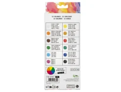 Peinture aquarelle liderpapel boite de 12 tubes en aluminium de 12 ml coloris assortis