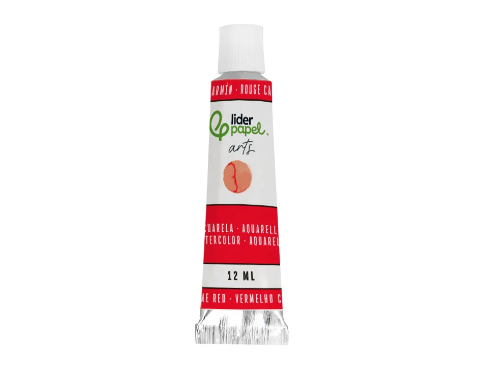 Peinture aquarelle liderpapel boite de 12 tubes en aluminium de 12 ml coloris assortis