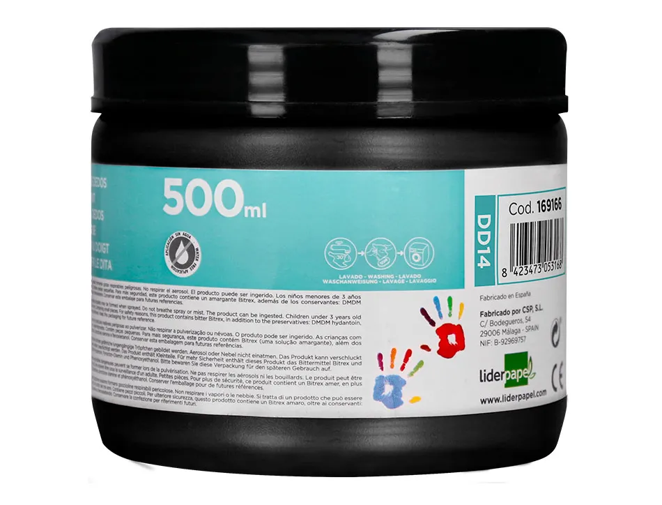 Peinture au doigt liderpapel flacon 500 ml coloris noir