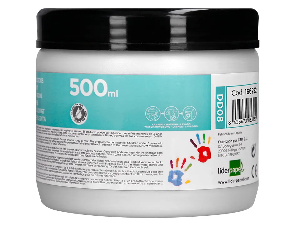 Peinture au doigt liderpapel flacon 500 ml coloris blanc