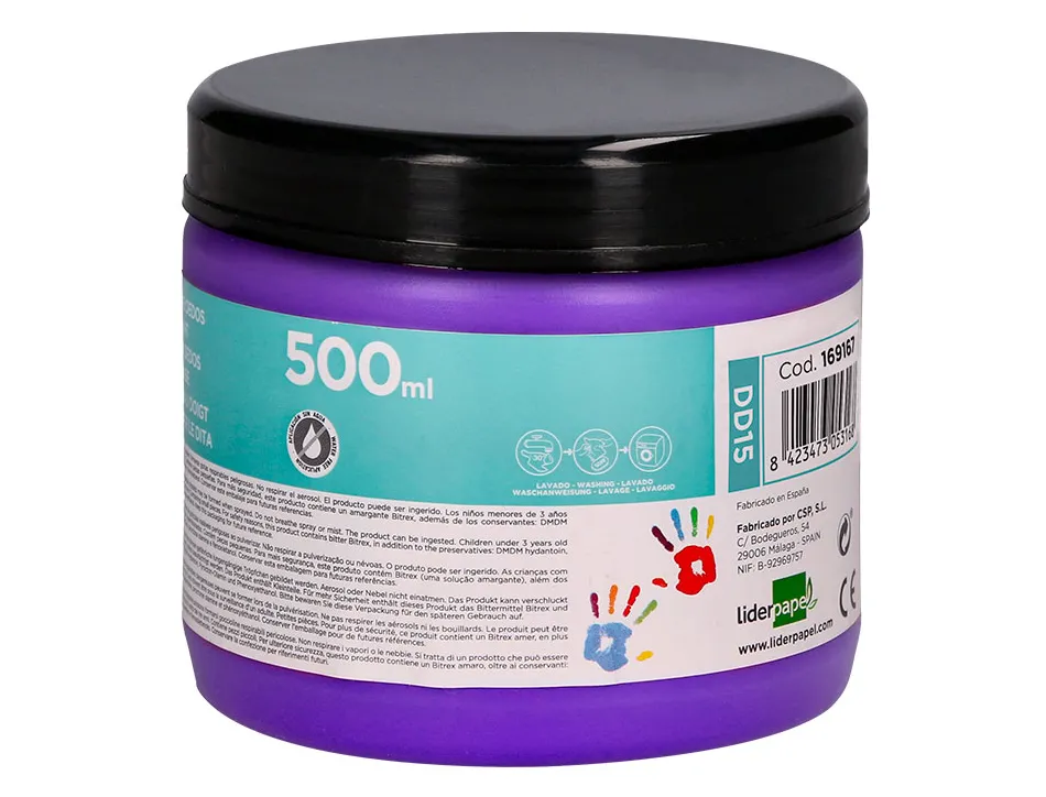Peinture au doigt liderpapel flacon 500 ml coloris violet