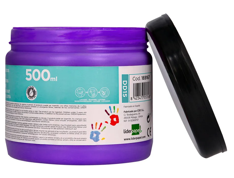Peinture au doigt liderpapel flacon 500 ml coloris violet