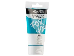 Peinture darwi for you acrylic tube 75ml coloris bleu turquoise
