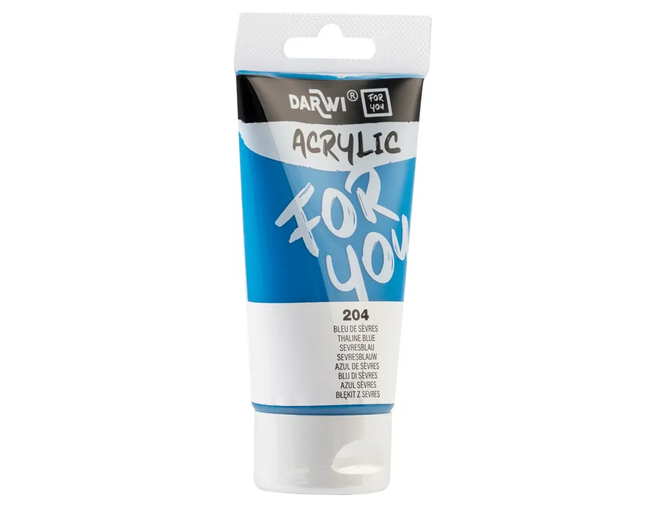 Peinture darwi for you acrylic tube 75ml coloris bleu de sevres
