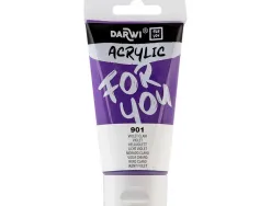 Peinture darwi for you acrylic tube 75ml coloris violet clair