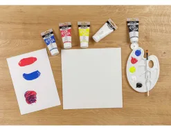 Peinture darwi for you acrylic starter set coloris assortis primaires tube 75ml set 5 unites