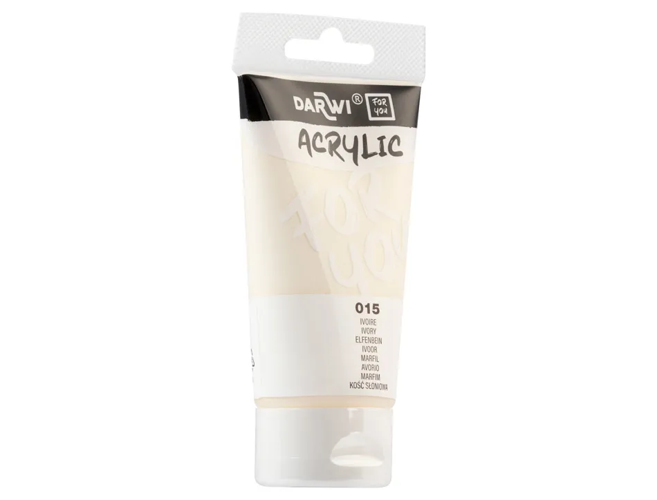 Peinture darwi for you acrylic tube 75ml coloris ivoire
