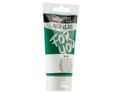 Peinture darwi for you acrylic tube 75ml coloris vert permanent fonce