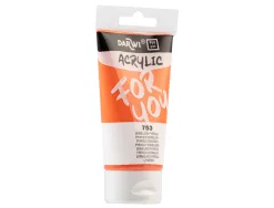 Peinture darwi for you acrylic tube 75ml coloris vermillon pyrrolo
