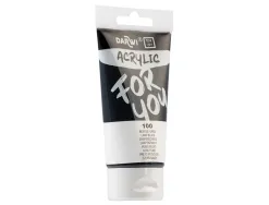 Peinture darwi for you acrylic tube 75ml coloris noir de fumee